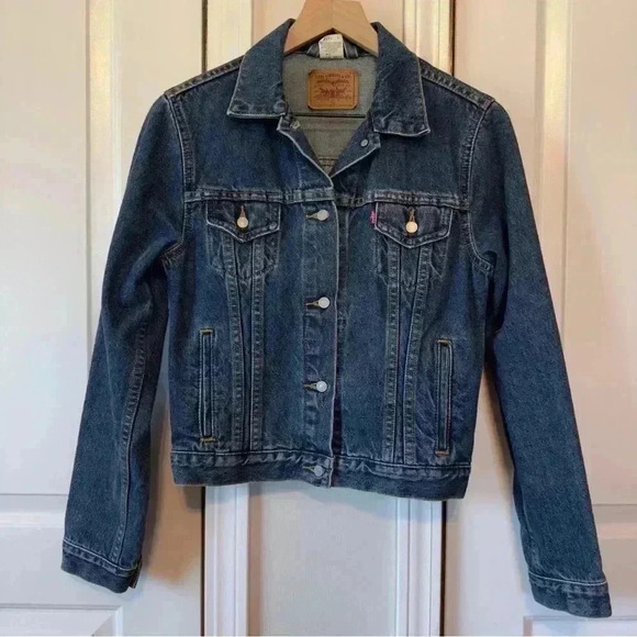Levi's Jackets & Blazers - Vintage 90’s Levi’s Denim Trucker Jacket 100% Cotton Medium Wash Women’s Size XL